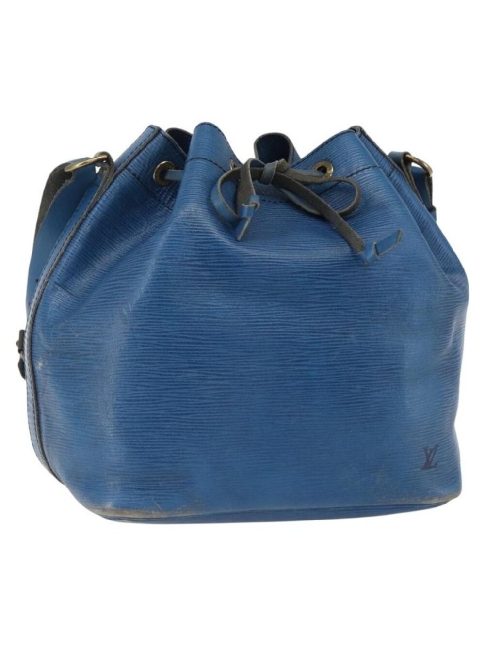 Authentic LOUIS VUITTON Epi Petit Noe Shoulder Bag Blue M44105 LV